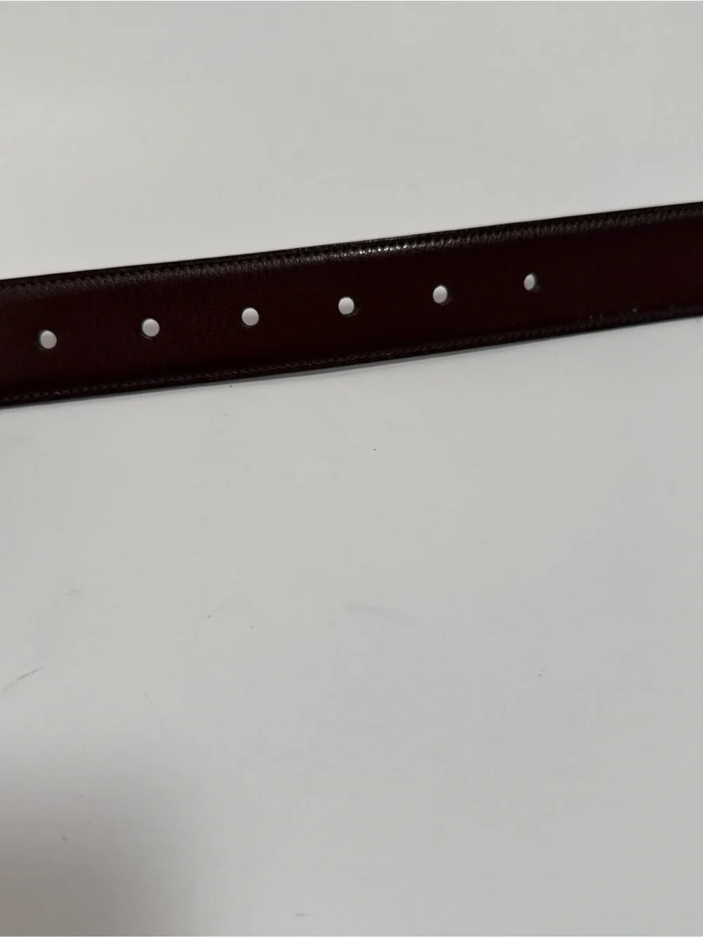 Men's Perry Ellis Leather reversible Belt 32 Brushed Metal Buckle black/brown